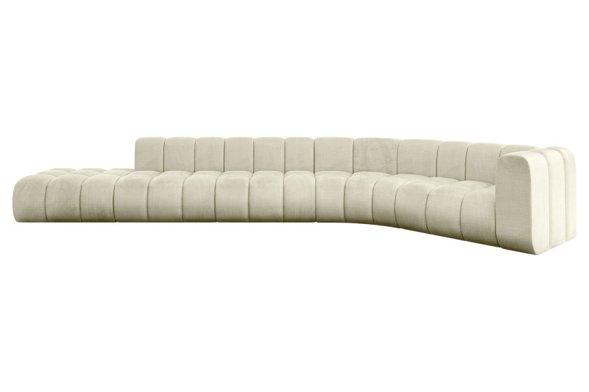 Narożnik prawostronny modułowy Tilmo-L2 - 490x194x70 cm Beżowy 758866