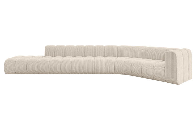 Narożnik prawostronny modułowy Tilmo-L2 - 490x194x70 cm Beżowy 758169