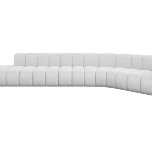 Narożnik prawostronny modułowy Tilmo-L2 – 490x194x70 cm Biały 758366