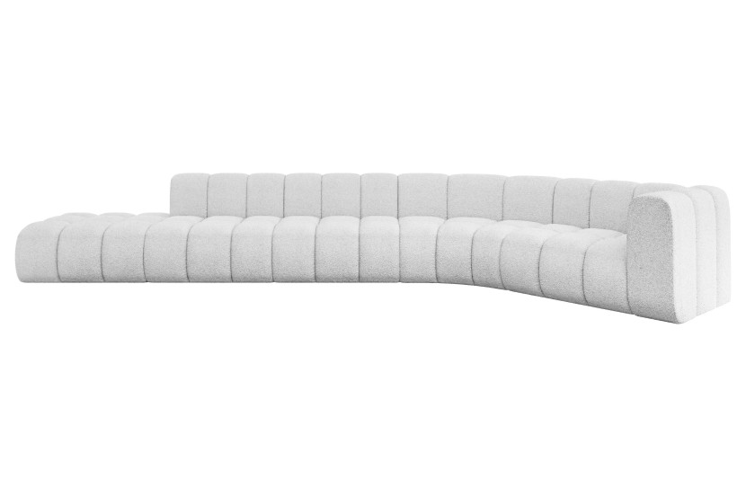 Narożnik prawostronny modułowy Tilmo-L2 - 490x194x70 cm Biały 758366
