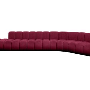 Narożnik prawostronny modułowy Tilmo-L2 – 490x194x70 cm Bordowy 758410