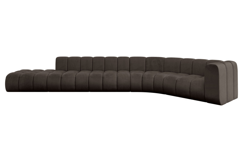 Narożnik prawostronny modułowy Tilmo-L2 - 490x194x70 cm Brązowy 758490
