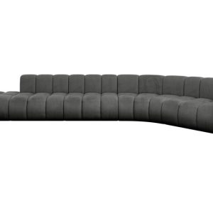Narożnik prawostronny modułowy Tilmo-L2 – 490x194x70 cm Grafitowy 758793
