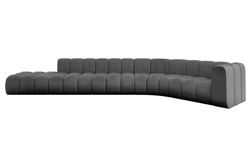 Narożnik prawostronny modułowy Tilmo-L2 - 490x194x70 cm Grafitowy 758793