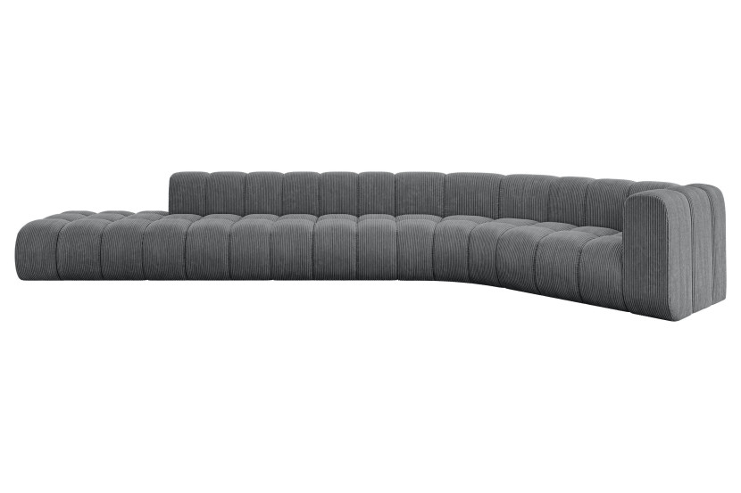 Narożnik prawostronny modułowy Tilmo-L2 - 490x194x70 cm Grafitowy 758269