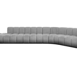 Narożnik prawostronny modułowy Tilmo-L2 – 490x194x70 cm Jasny szary 758907
