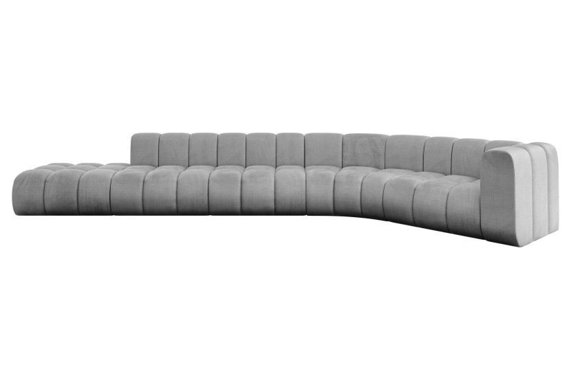Narożnik prawostronny modułowy Tilmo-L2 - 490x194x70 cm Jasny szary 758907