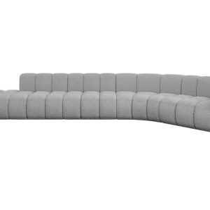 Narożnik prawostronny modułowy Tilmo-L2 – 490x194x70 cm Jasny szary 758342