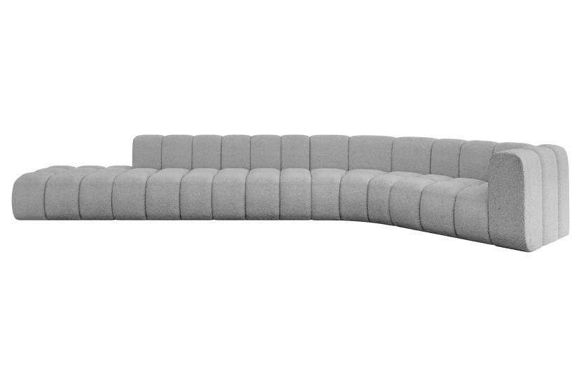 Narożnik prawostronny modułowy Tilmo-L2 - 490x194x70 cm Jasny szary 758342