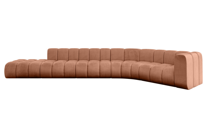 Narożnik prawostronny modułowy Tilmo-L2 - 490x194x70 cm Morelowy 758536