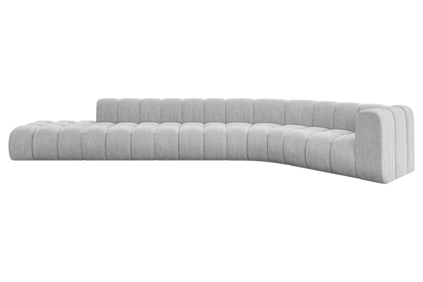 Narożnik prawostronny modułowy Tilmo-L2 - 490x194x70 cm Szary 758661