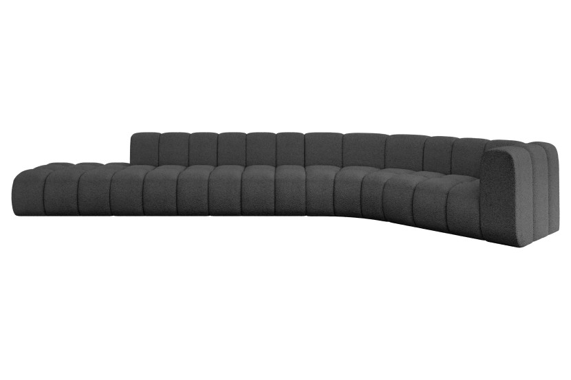 Narożnik prawostronny modułowy Tilmo-L2 - 490x194x70 cm Szary 758186