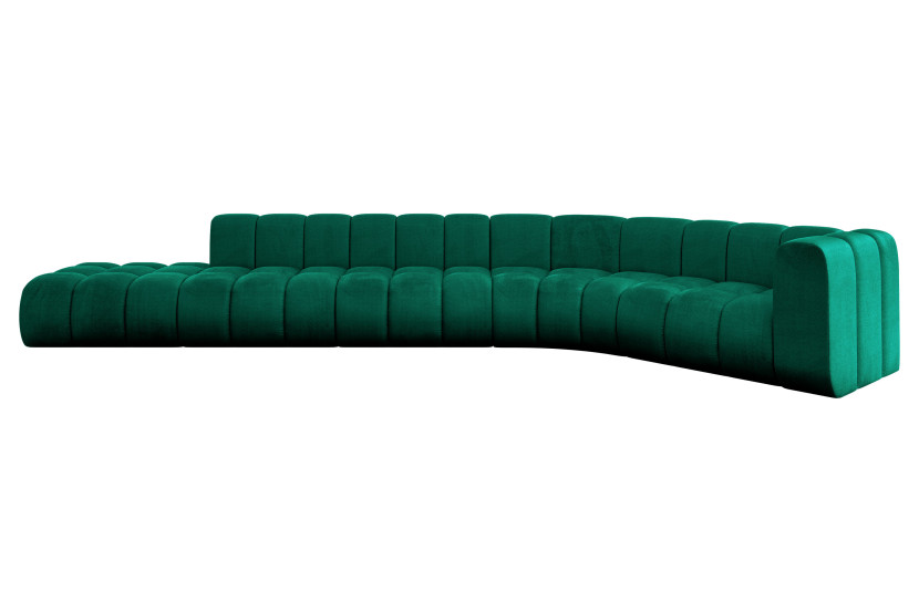 Narożnik prawostronny modułowy Tilmo-L2 - 490x194x70 cm Zielony 758469