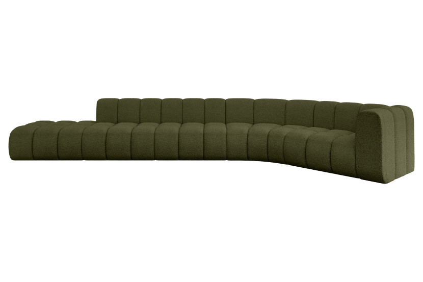 Narożnik prawostronny modułowy Tilmo-L2 - 490x194x70 cm Zielony 758762