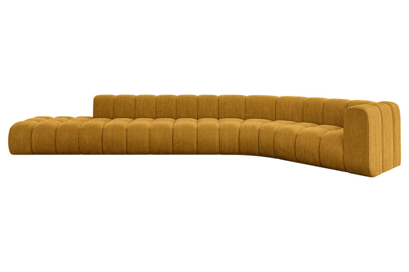 Narożnik prawostronny modułowy Tilmo-L2 - 490x194x70 cm Żółty 758615