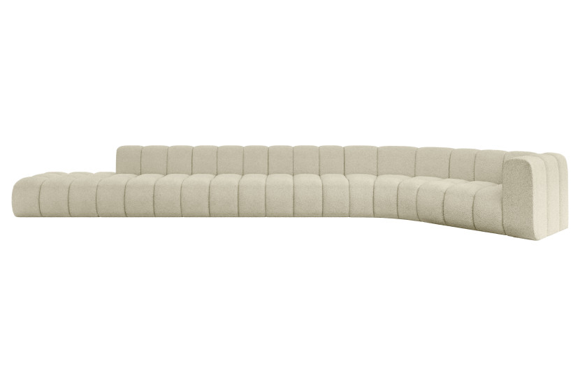 Narożnik prawostronny modułowy Tilmo-L3 - 581x194x70 cm Beżowy 758675