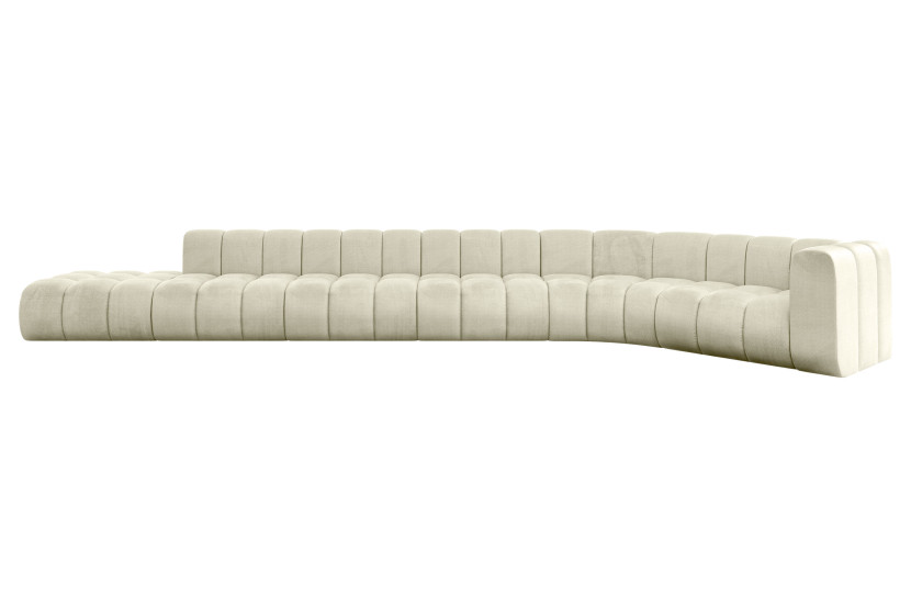 Narożnik prawostronny modułowy Tilmo-L3 - 581x194x70 cm Beżowy 758843