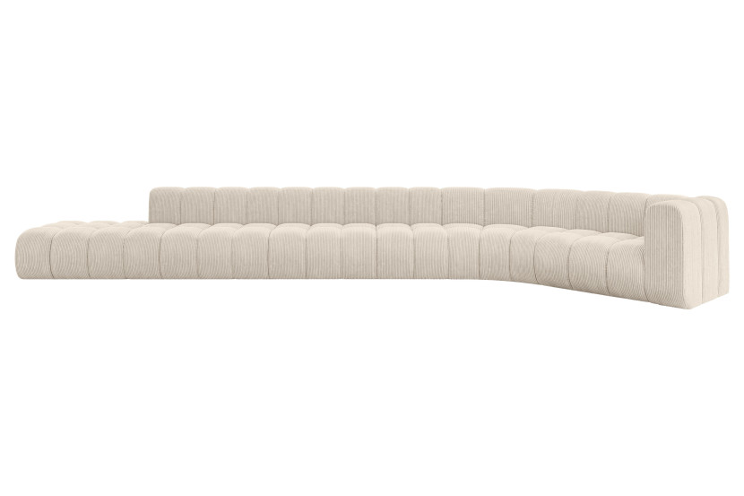 Narożnik prawostronny modułowy Tilmo-L3 - 581x194x70 cm Beżowy 758253