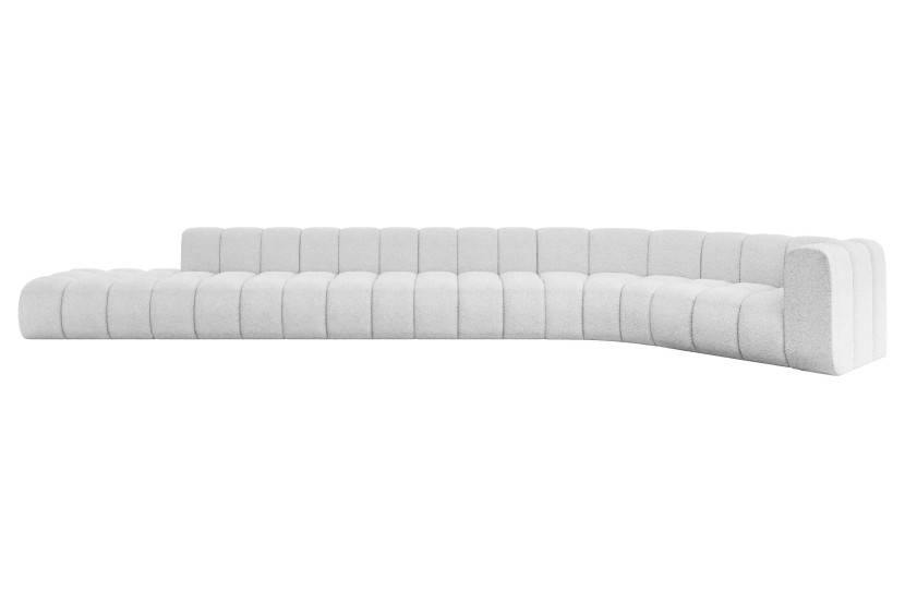 Narożnik prawostronny modułowy Tilmo-L3 - 581x194x70 cm Biały 758136