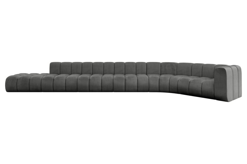 Narożnik prawostronny modułowy Tilmo-L3 - 581x194x70 cm Grafitowy 758614