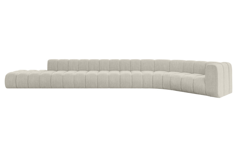 Narożnik prawostronny modułowy Tilmo-L3 - 581x194x70 cm Kremowy 758129