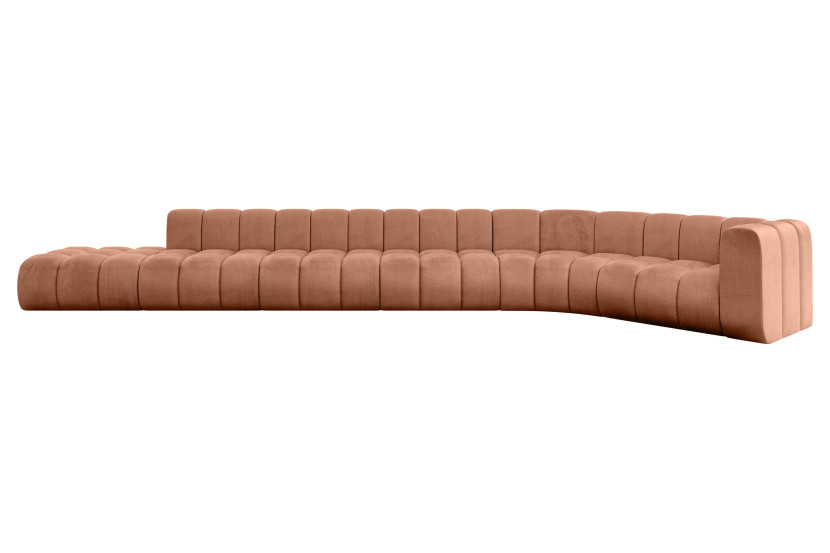 Narożnik prawostronny modułowy Tilmo-L3 - 581x194x70 cm Morelowy 758537