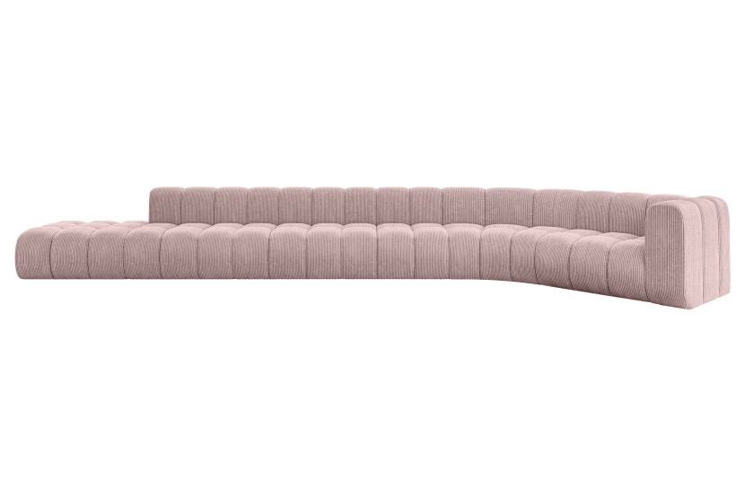 Narożnik prawostronny modułowy Tilmo-L3 - 581x194x70 cm Różowy 758434