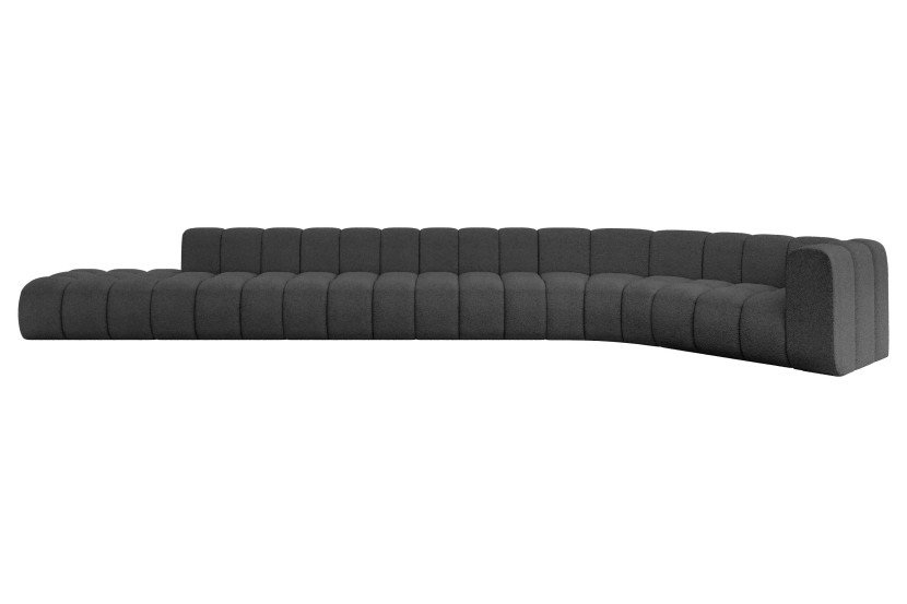 Narożnik prawostronny modułowy Tilmo-L3 - 581x194x70 cm Szary 758276