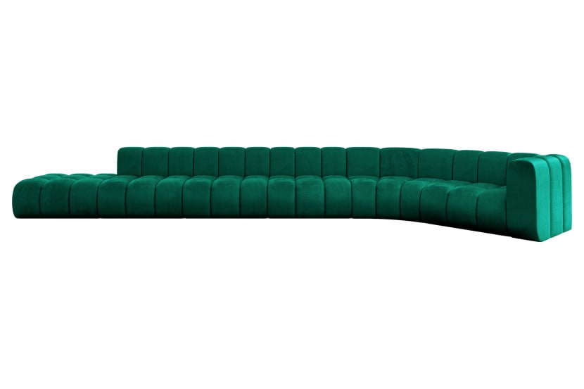 Narożnik prawostronny modułowy Tilmo-L3 - 581x194x70 cm Zielony 758485