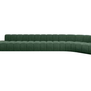 Narożnik prawostronny modułowy Tilmo-L3 – 581x194x70 cm Zielony 758267