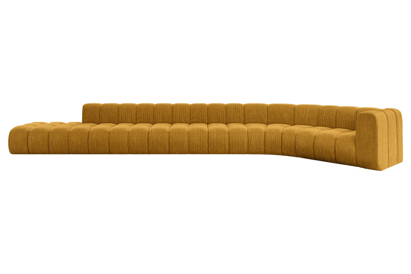 Narożnik prawostronny modułowy Tilmo-L3 - 581x194x70 cm Żółty 758263
