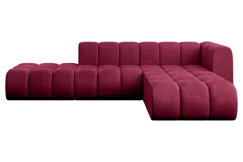 Narożnik prawostronny modułowy Zuvon-L1 - 296x177x70 cm Bordowy 758315