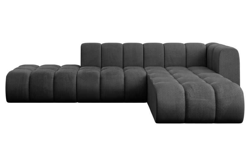 Narożnik prawostronny modułowy Zuvon-L1 - 296x177x70 cm Czarny 758853