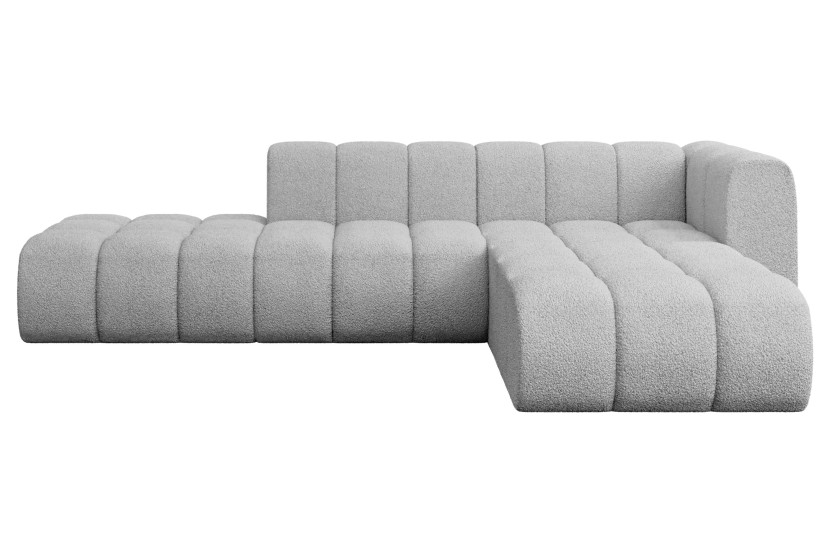 Narożnik prawostronny modułowy Zuvon-L1 - 296x177x70 cm Jasny szary 758569