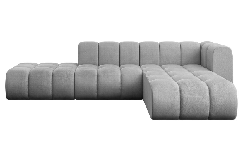 Narożnik prawostronny modułowy Zuvon-L1 - 296x177x70 cm Jasny szary 758322