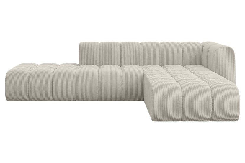 Narożnik prawostronny modułowy Zuvon-L1 - 296x177x70 cm Kremowy 758343