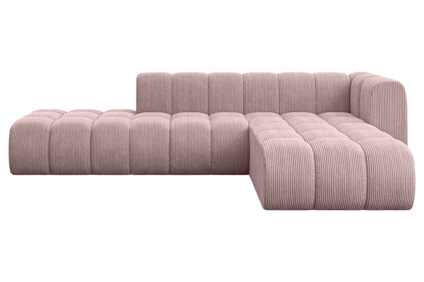 Narożnik prawostronny modułowy Zuvon-L1 - 296x177x70 cm Różowy 758247