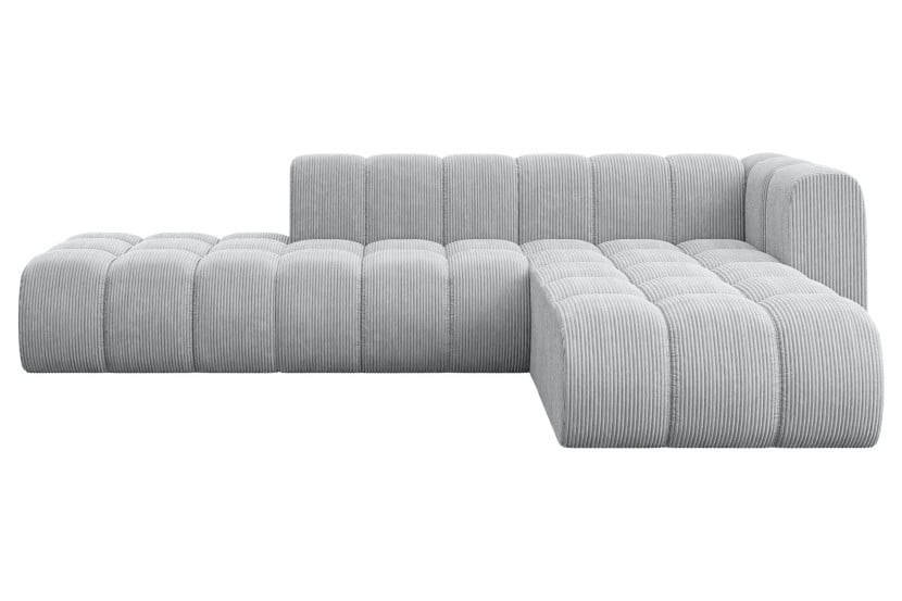 Narożnik prawostronny modułowy Zuvon-L1 - 296x177x70 cm Szary 758475