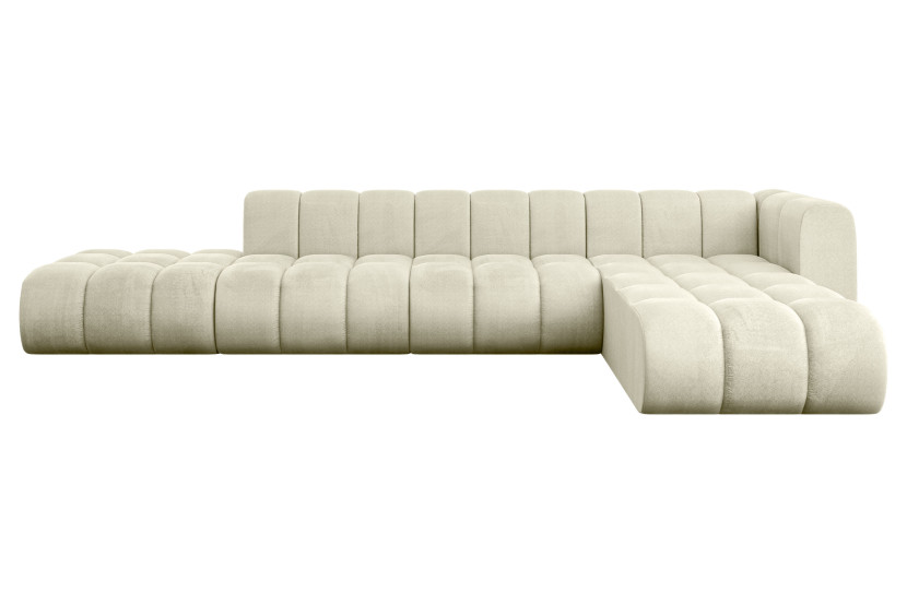 Narożnik prawostronny modułowy Zuvon-L2 - 387x177x70 cm Beżowy 758492