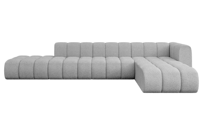 Narożnik prawostronny modułowy Zuvon-L2 - 387x177x70 cm Jasny szary 758787