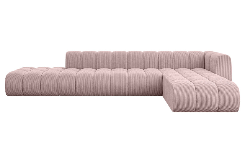Narożnik prawostronny modułowy Zuvon-L2 - 387x177x70 cm Różowy 758662