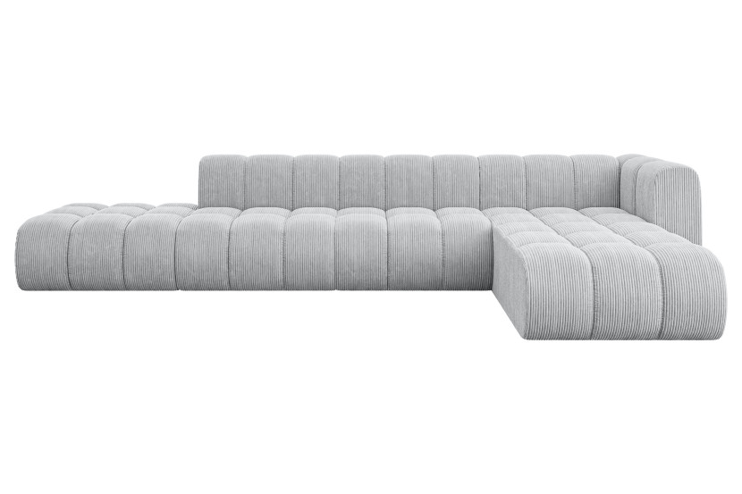 Narożnik prawostronny modułowy Zuvon-L2 - 387x177x70 cm Szary 758421