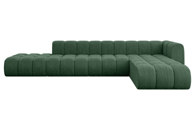 Narożnik prawostronny modułowy Zuvon-L2 - 387x177x70 cm Zielony 758636