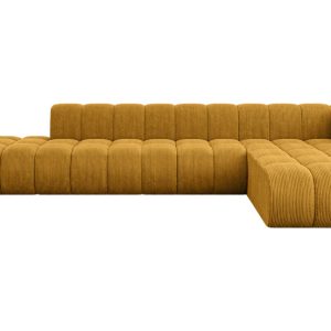 Narożnik prawostronny modułowy Zuvon-L2 – 387x177x70 cm Żółty 758895