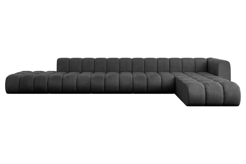 Narożnik prawostronny modułowy Zuvon-L3 - 478x177x70 cm Czarny 758602
