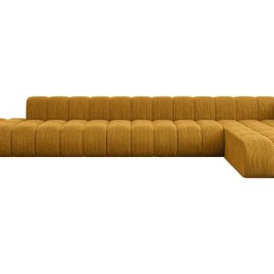 Narożnik prawostronny modułowy Zuvon-L3 – 478x177x70 cm Żółty 758845