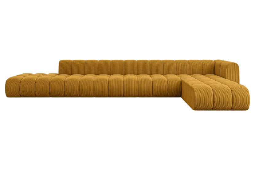 Narożnik prawostronny modułowy Zuvon-L3 - 478x177x70 cm Żółty 758845