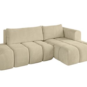 Narożnik prawostronny z funkcją spania CLOUD-L 280x185x90 cm Beżowy 725174 Narożnik prawostronny z funkcją spania CLOUD-L 280x185x90 cm Beżowy 725174