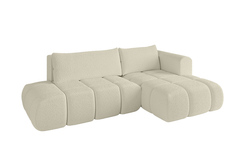 Narożnik prawostronny z funkcją spania CLOUD-L 280x185x90 cm Beżowy 725074