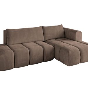 Narożnik prawostronny z funkcją spania CLOUD-L 280x185x90 cm Brązowy 725120 Narożnik prawostronny z funkcją spania CLOUD-L 280x185x90 cm Brązowy 725120